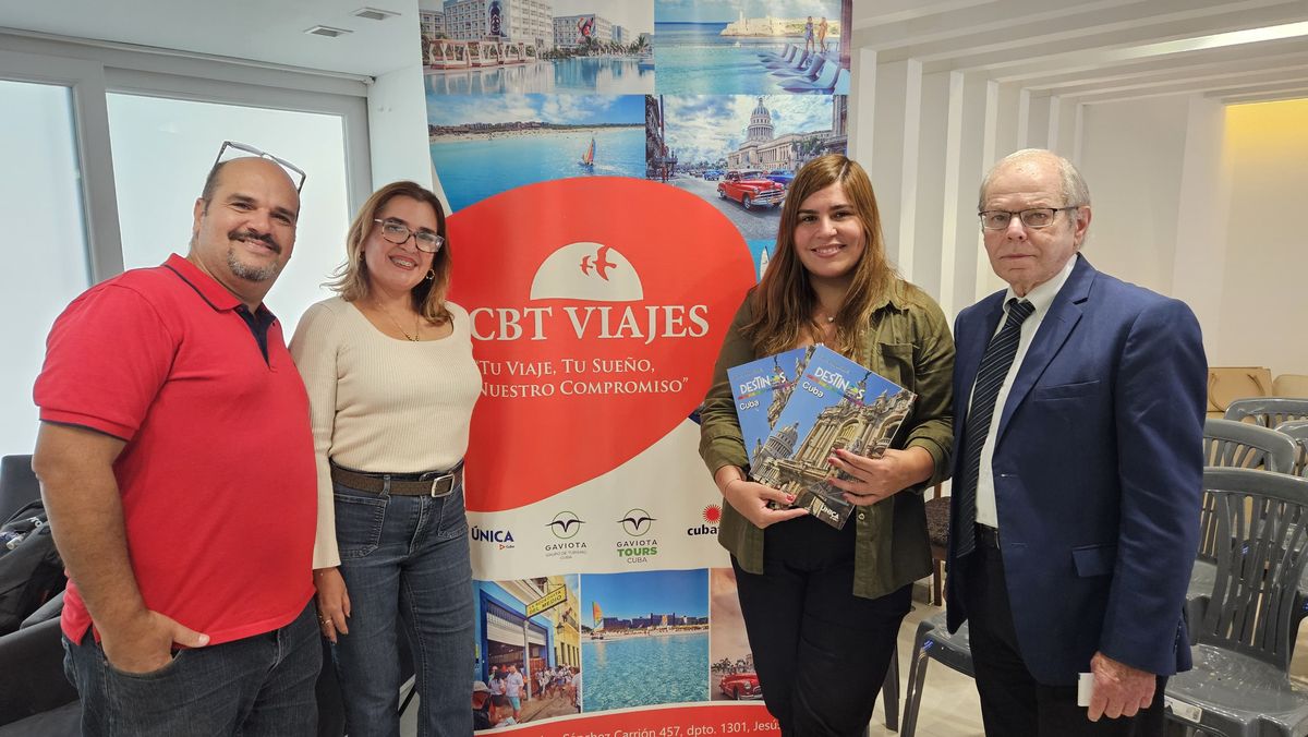 Gerardo Farrey, Giuliana Linardelli, Andrea Tosi&nbsp; y Fernando Piñón presentaron las novedades que trae el destino Cuba.
