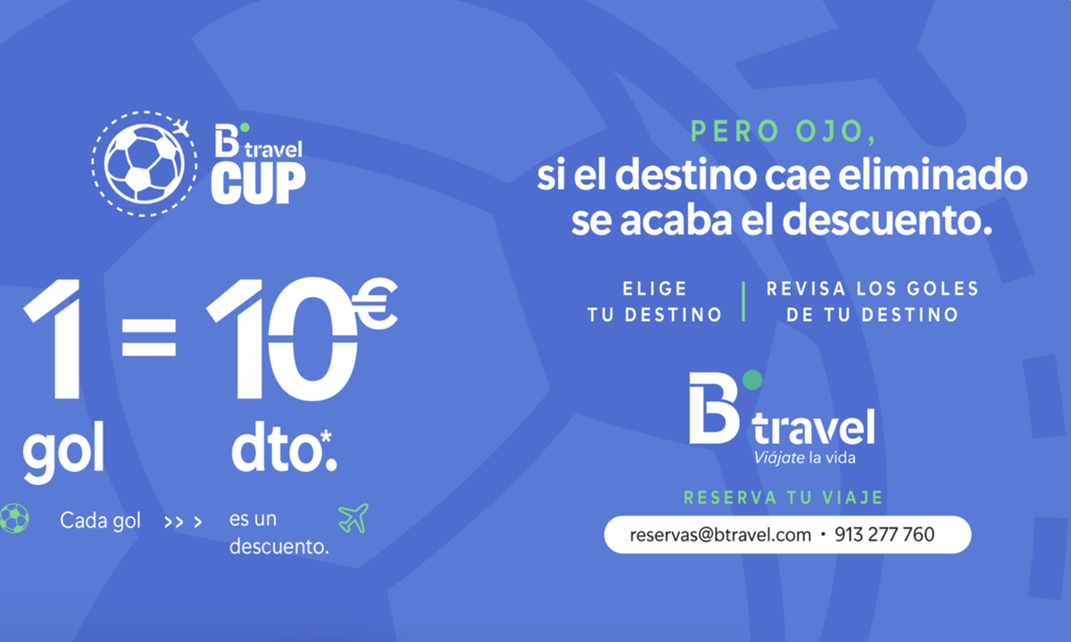 Oferta de B Travel (Ávoris) para celebrar el Mundial de Fútbol 2026.