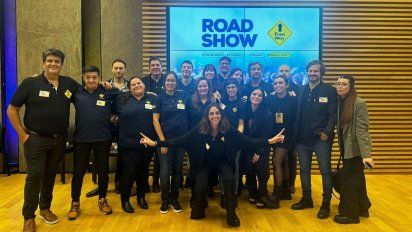 El equipo de Free Way que participó de los cuatro encuentros del roadshow.