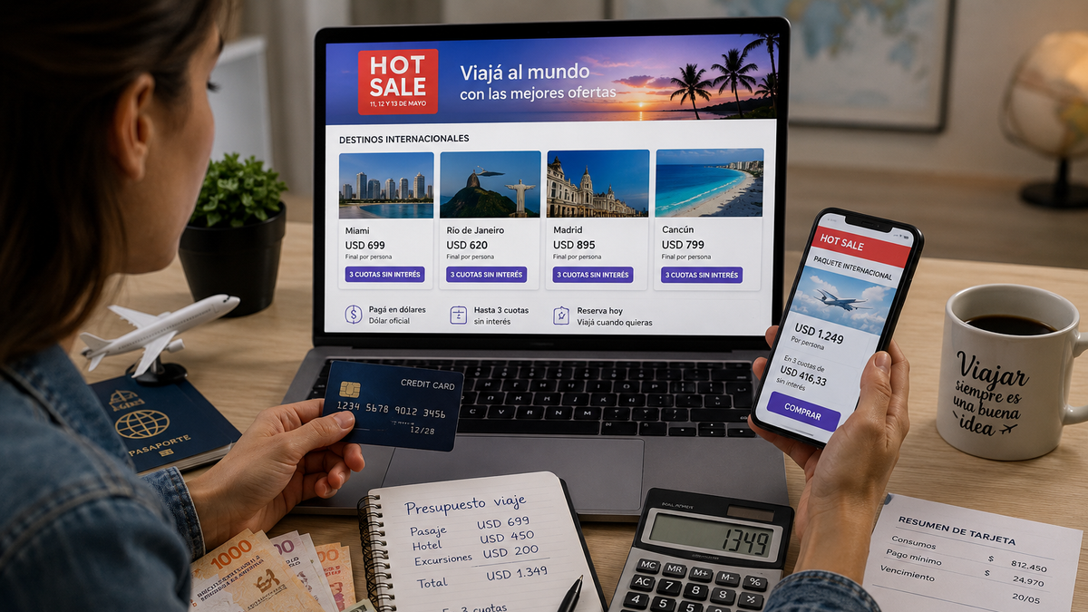 Las cuotas en dólares ganan protagonismo durante el Hot Sale y se consolidan como una herramienta clave para sostener la demanda de viajes al exterior.