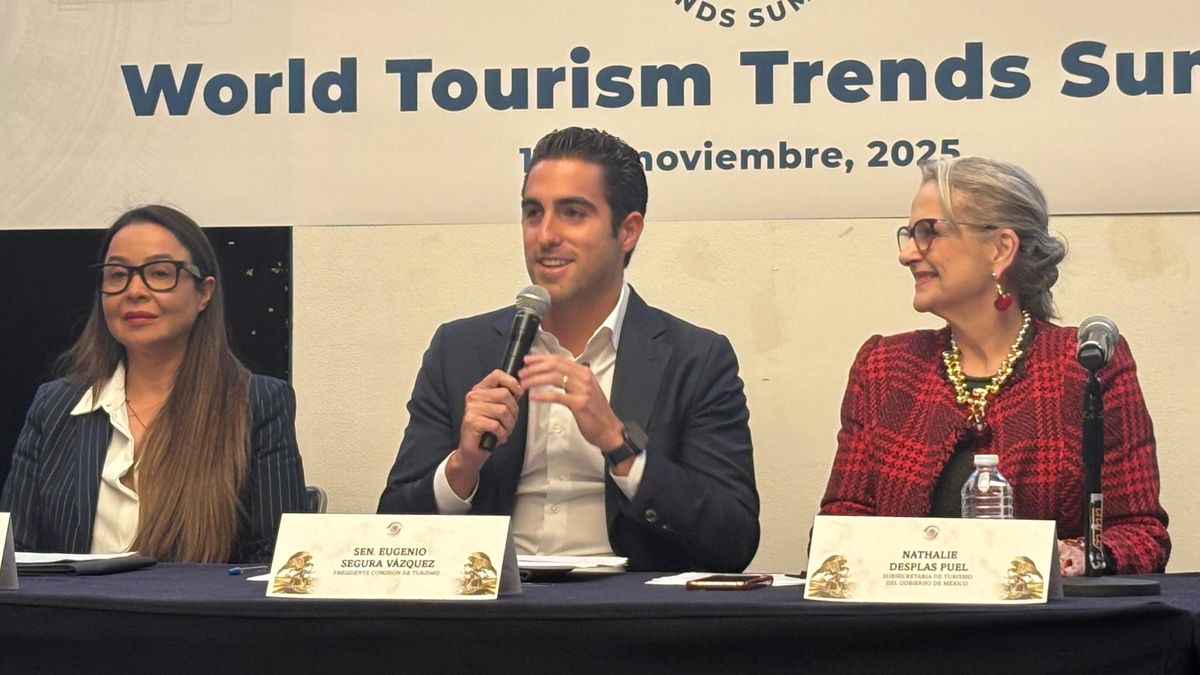 Margarita Carbajal, Eugenio Segura y Nathalie Desplas en la presentación del WTTS 2025.