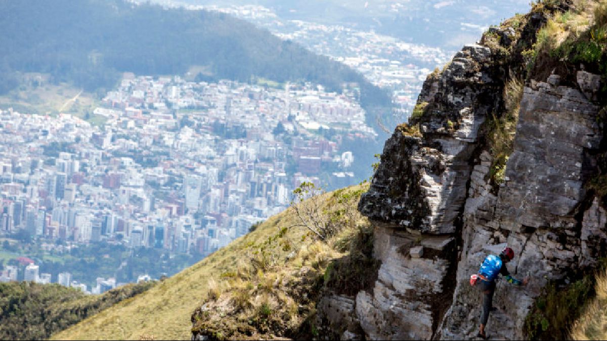 Escalador de montañas en Quito