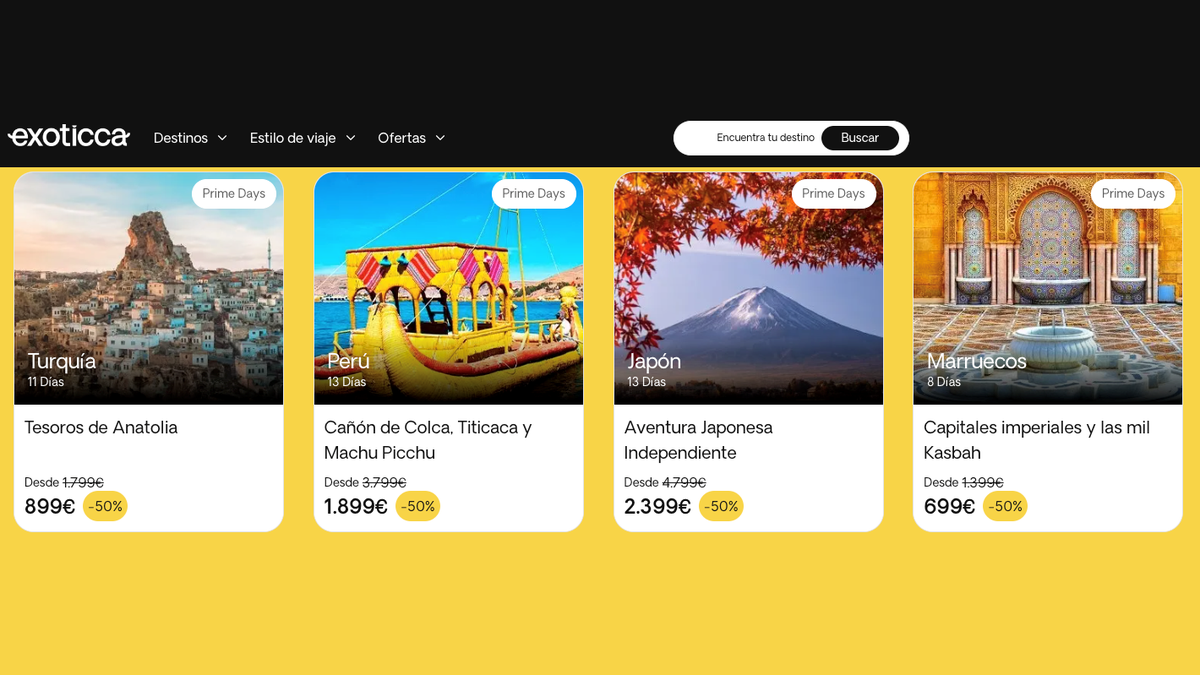 Exoticca tiene la posibilidad de desarrollar tecnología ad hoc y producto propio, lo que le permite ir adaptándonos a cada una de las necesidades.