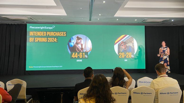 Una de las conferenciantes de Phocuswright el 14 de junio de 2023 en Barcelona.