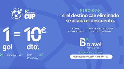 B Travel ofrecerá 10€ de descuento por cada gol que marque  una selección en el Mundial