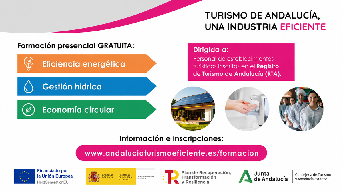 La Junta de Andalucía impulsará la sostenibilidad turística con 18 cursos&nbsp;