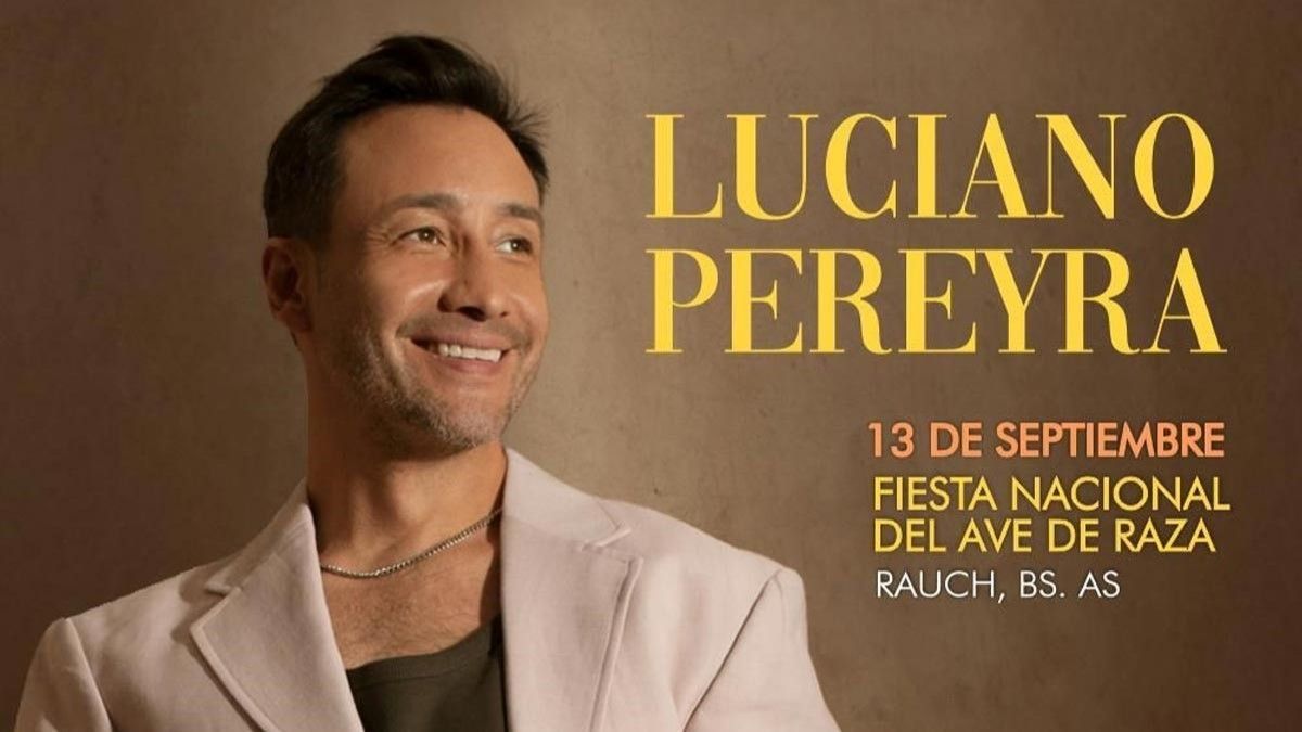 Escapadas en Buenos Aires: Luciano Pereyra se presentará en Rauch el 13 de septiembre. 