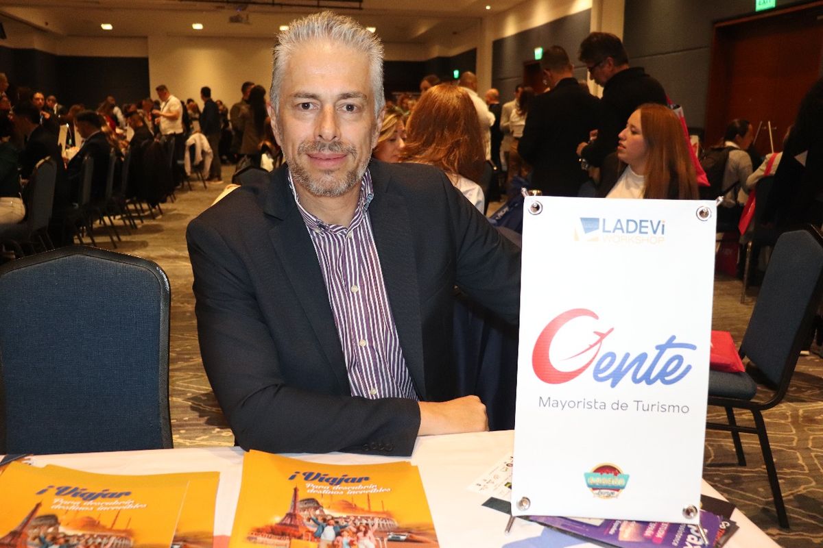 Maximiliano Cristiano, director general de Gente Mayorista de Turismo, presente en el Ladevi Workshop Bogotá.