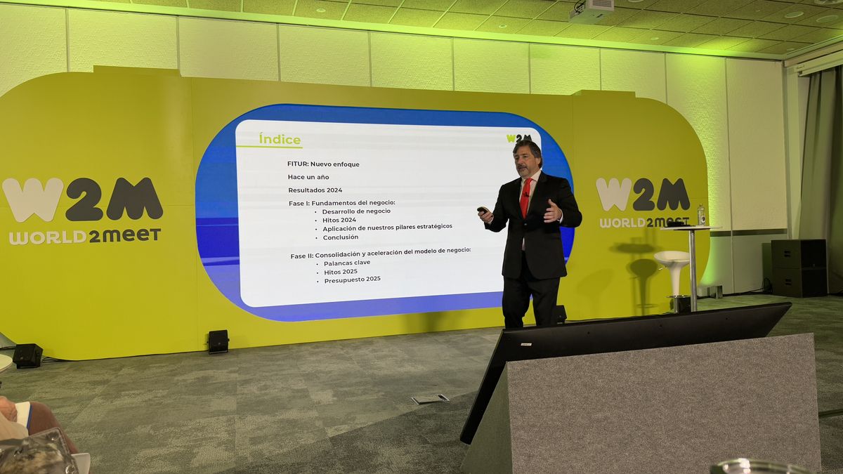 Gabriel Subías, CEO de W2M World2Meet, durante la presentación de resultados financieros del grupo en 2024. Gabriel Subías, CEO de W2M World2Meet, durante la presentación de resultados financieros del grupo en 2024.