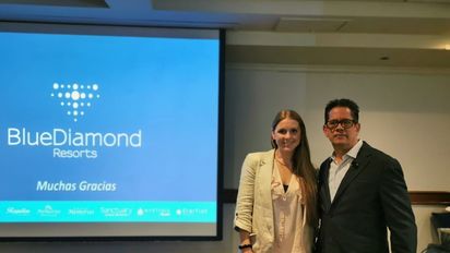 &nbsp;Bárbara Roddick y Jorge Rosales, de Blue Diamond Resorts.&nbsp;