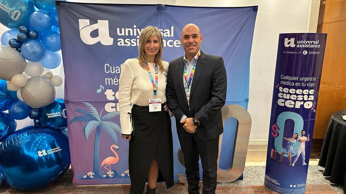 Ivana Sarzynski, gerente comercial de Universal Assistance en Argentina; junto a Leonardo Napal, Country Manager de Argentina & Chief Custimer Officer Regional.