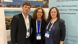 Tiago Barni, Verónica Costabel y Ainhoa Méndez Torres, Action Travel, en el marco de IPW 2026.