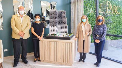 Arquitecto Christian Wiese, Gabriela Sommerfeld, Patricia Palacios, subsecretaria de Mercados y Atracción de Inversiones del Mintur; Rosi Prado de Holguín.