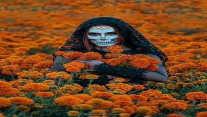 Este Día de Muertos disfruta de estos campos de cempasúchil en Michoacán.
