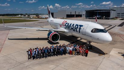 Aeronave destaca por ser la primera manofacturada en la sede de Airbus en Alabama, Estados Unidos