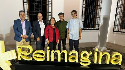 Turismo sostenible: Reimagina Turismo Stgo 2024 fue inaugurado con una emotiva actividad en el Museo de Arte Precolombino. Ricardo Yánez: director Sernatur RM;&nbsp; Cristóbal Benítez, director nacional Sernatur; Lorena Arriagada, secretaria ejecutiva Achet; Marco Lucero, Cuidadores de Destinos; Karen Luz Córdova, Cuidadores de Destinos.