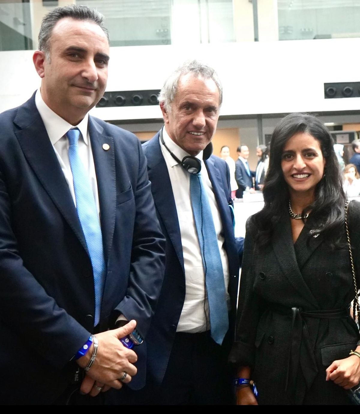 Gustavo Hani, presidente de CAT; Daniel Scioli, secretario de Turismo, Ambiente y Deportes de Argentina; y Shaikha Nasser Al Nowais, nueva secretaria general de ONU Turismo.