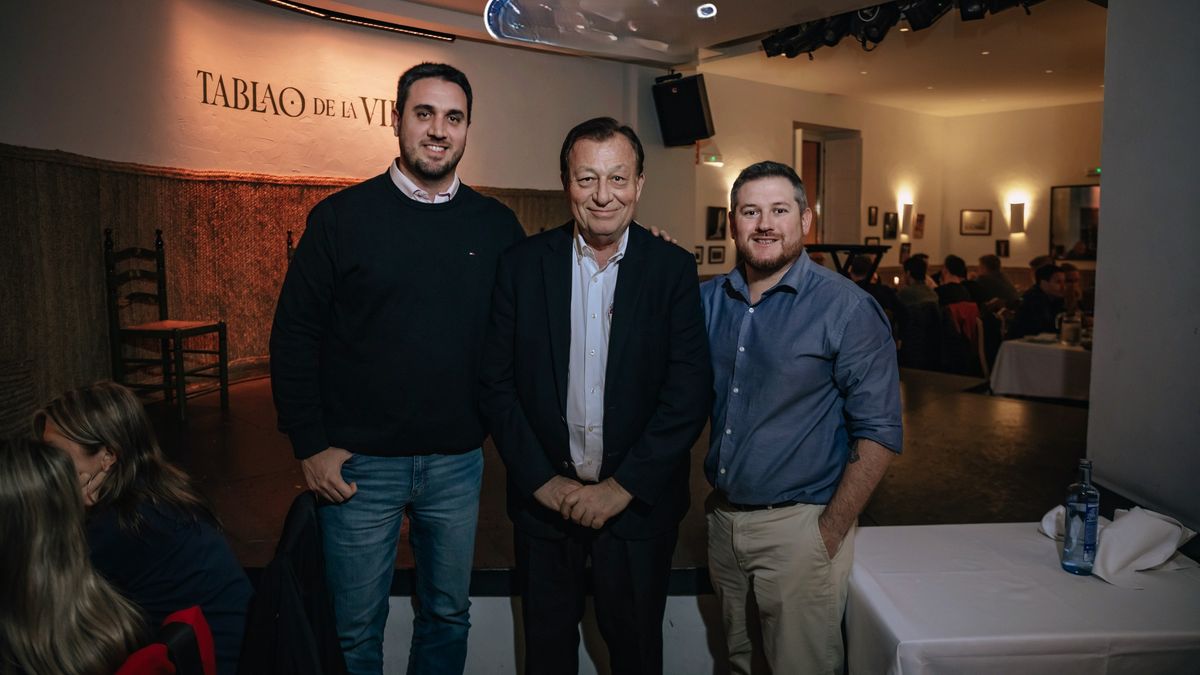 Guillermo Toselli, Juan Toselli y Andrés Baraldi durante la primera Convención de la mayorista, en España.