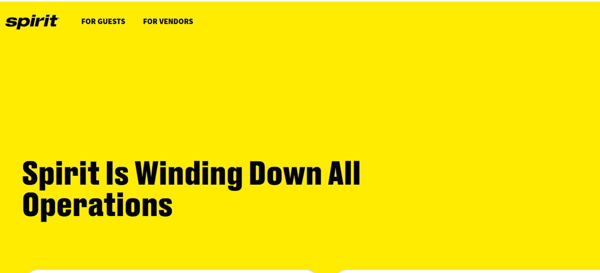 La portada del sitio web de Spirit Airlines lo dice todo.