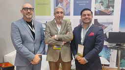 Alfonso Marín, Alexander Laguna y Jesús Pérez de Jumbo Tours en la Vitrina Turística Anato 2026.