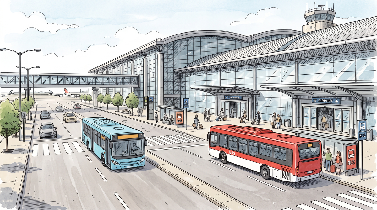 Aeropuerto de Santiago: Entre las opciones de transportes de menor costo, pasajeros pueden elegir entre buses RED, Centropuerto o Turbus.&nbsp;