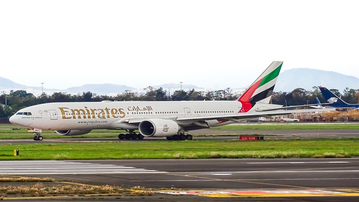 Uno de los aviones de la flota de Emirates. 