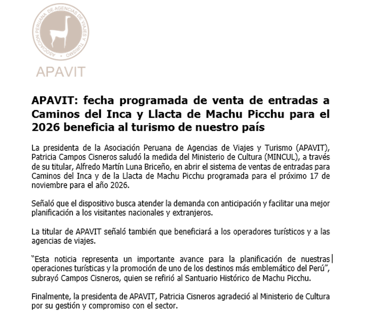 Conunicado Apavit