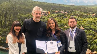Reconocimiento que otorga Global Zero Waste a la compañía por la aplicación de iniciativas sostenibles durante Outlet Aviatur y ExpoAviatur.