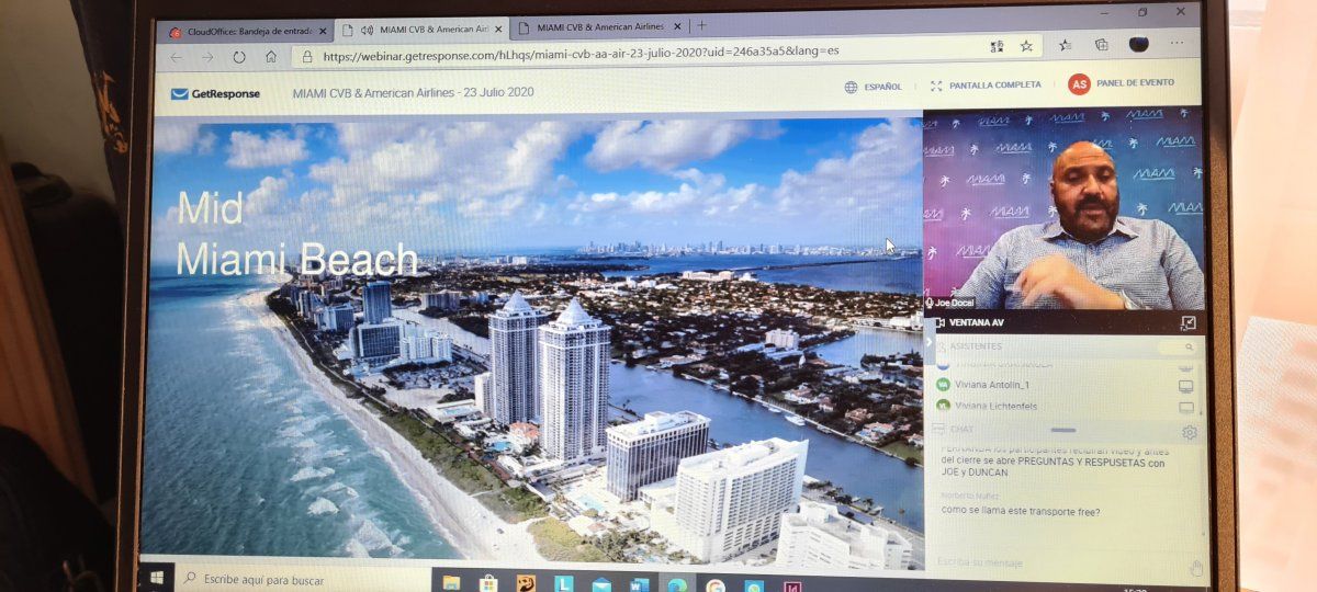 Joe Docal ofreci&oacute; un completo panorama tur&iacute;stico de Miami en el webinar de Visit USA.