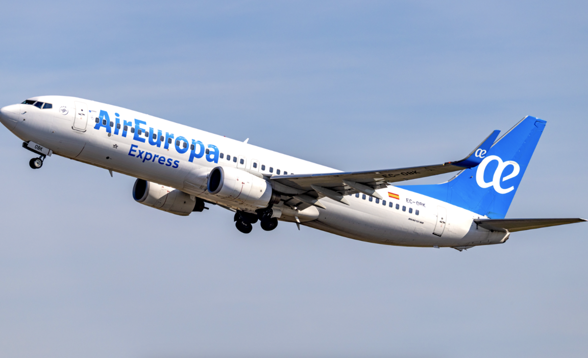 Uno de los aviones Boeing de la flota de Air Europa Express.