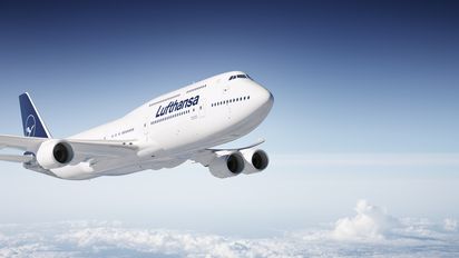Lufthansa opera la ruta entre Buenos Aires y Frankfurt con aeronaves Boeing B-747-8,
