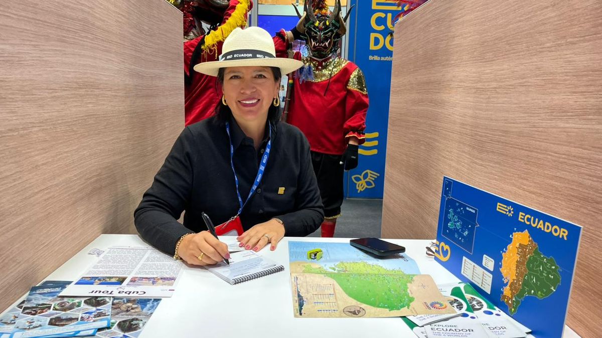 Yudy Tenesaca, gerente general de tour operador Global Land Tour. Fitur 2026.