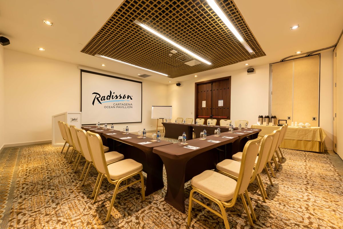 Salón para eventos del Hotel Radisson Cartagena Ocean Pavillion.
