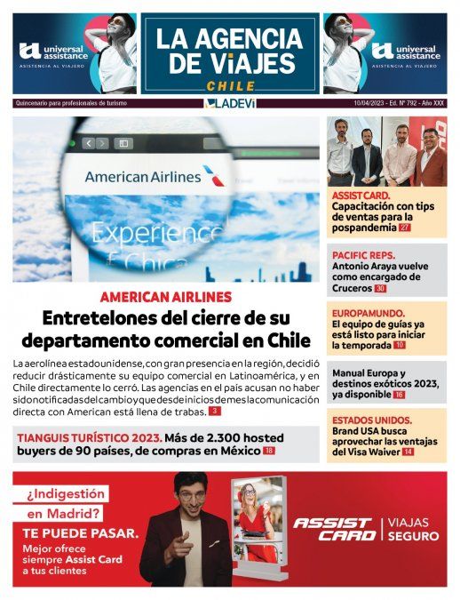 Edición número 792 de la Revista La Agencia de Viajes. 