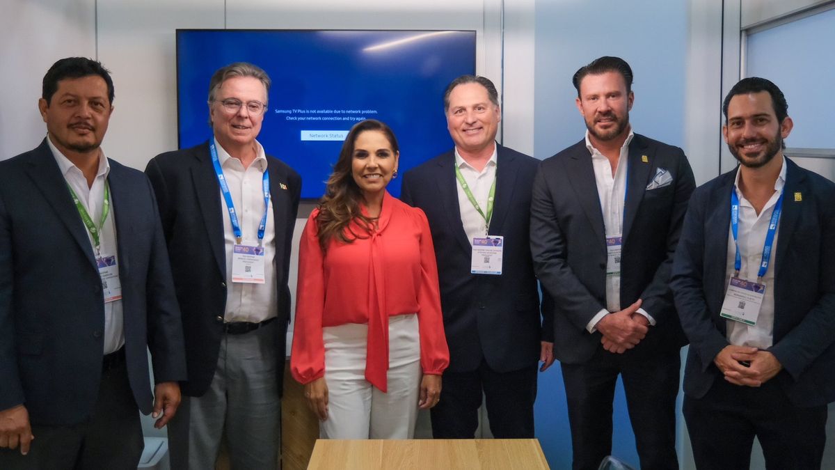 Mara Lezama, goberandora de Quintana Roo, participó en una jornada reuniones con representantes de la industria de cruceros.