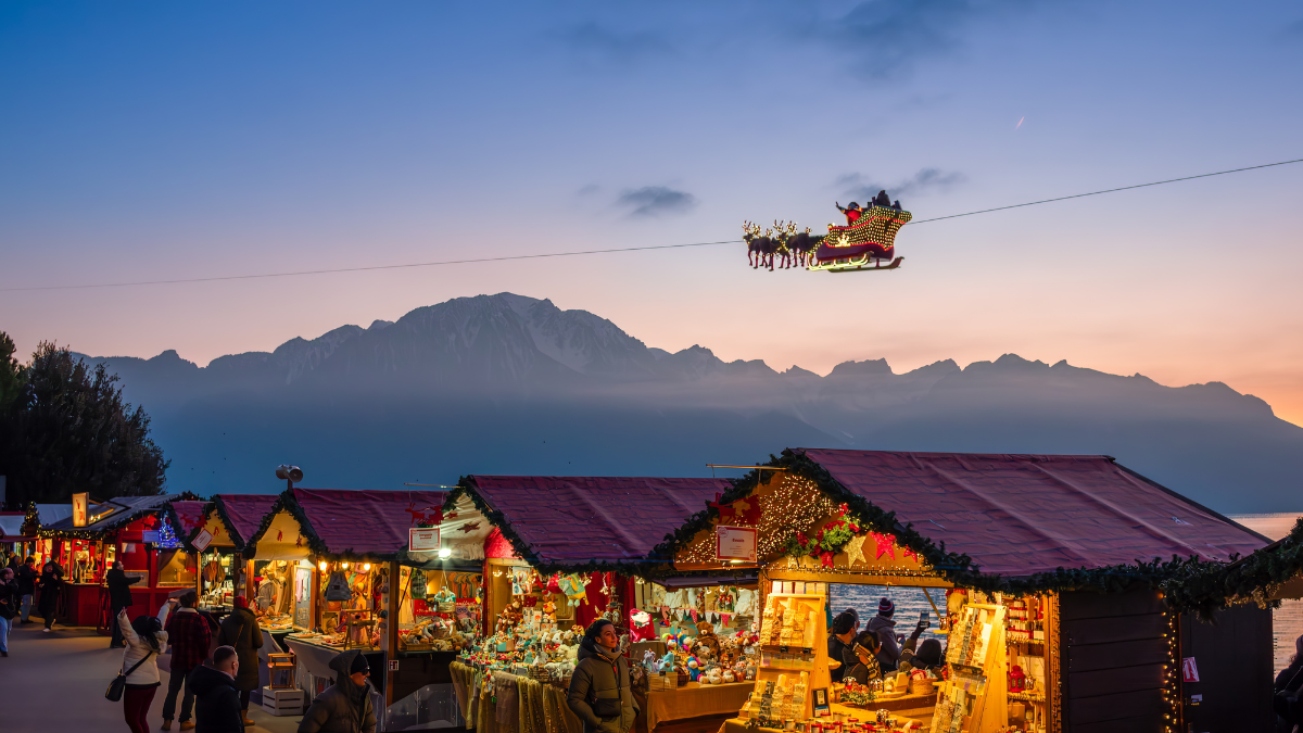 En Montreux encontrarás uno de los tradicionales mercado de Navidad de Europa.
