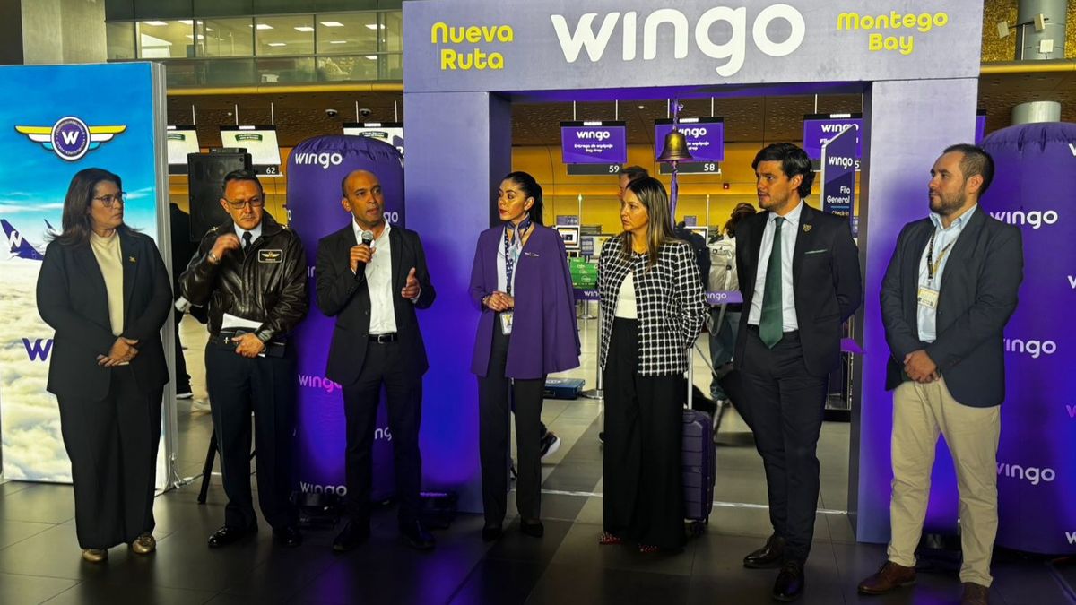Acto de apertura de la nueva ruta de Wingo, Bogot&aacute;-Montego Bay.