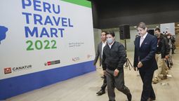Inauguración de Perú Travel Mart 2022 con la presencia del Presidente Pedro Castillo, el titular de Mincetur, Roberto Sánchez; y el presidente de Canatur, Carlos Canales,