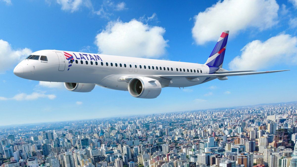 Así se verán los Embraer E195/E2, pedidos por LATAM Airlines