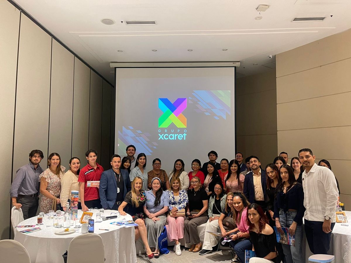 Grupo Xcaret en el evento de Workshop de Ladevi en el Hotel Sheraton de Guayaquil el 31 de enero del 2024 