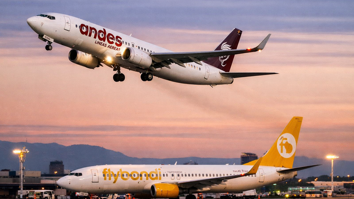 Flybondi apela a Andes Líneas Aéreas&nbsp;para operar vuelos en medio de limitaciones en su flota.
