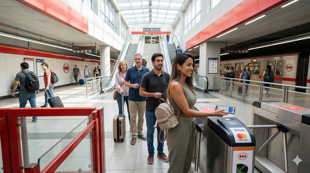 Metro de Santiago habilitó el pago de los boletos directamente con tarjetas bancarias el 13 de febrero.