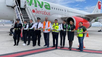 Viva Aerobus estrenó sus tres nuevos vuelos que conectarán el AIFA con otros destinos nacionales.
