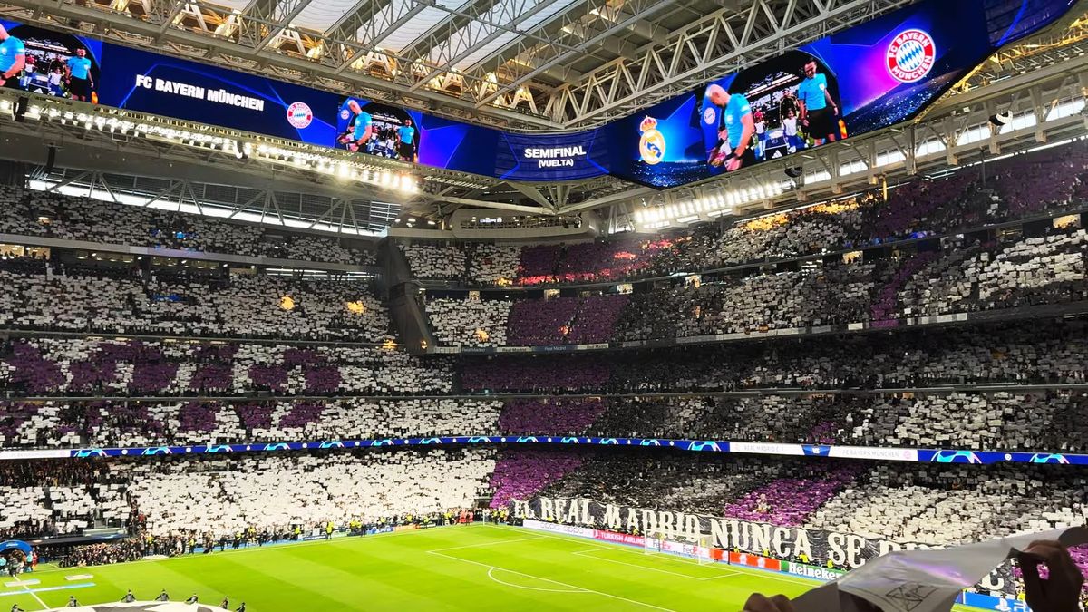 Estadio Santiago Bernabéu, del Real Madrid, durante un partido de Champions League