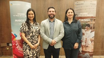Marbel Reyes, directora ejecutiva de Cotelco Atlántico; Jaime Alfaro, subsecretario de turismo de la gobernación del Atlántico; y Constanza Durán, asesora senior de ProColombia. Marbel Reyes, directora ejecutiva de Cotelco Atlántico; Jaime Alfaro, subsecretario de turismo de la gobernación del Atlántico; y Constanza Durán, asesora senior de ProColombia.