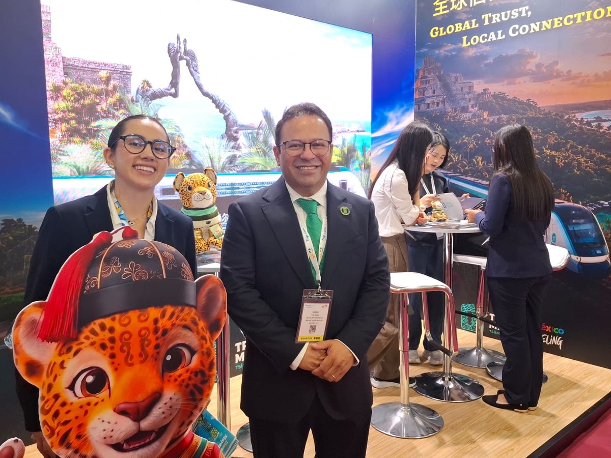 Manuel García Morcillo, del equipo del Tren Maya de México en ITB China 2026.
