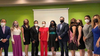 Nohemí Barragán (centro) rindió protesta como presidenta Fematur filial Michoacán.