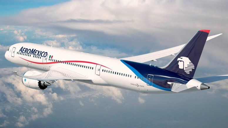 Uno de los Boeing B-787 Dreamliner de Aeroméxico, para vuelos a Europa.