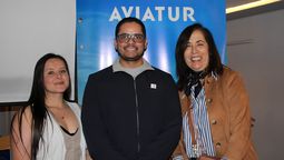 Lizeth García, directora de Producto de Aviatur; Manuel Álvarez, gerente de Ventas para Latinoamérica de Arabian Connection; y Rosario Barreto, Sales Executive de Emirates Colombia.