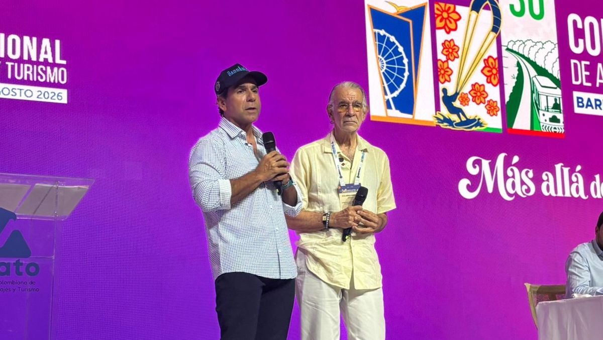 Alejandro Char, alcalde de Barranquilla; y Eduardo Verano de la Rosa, gobernador del Atlántico en el Congreso Nacional de Anato 2026.